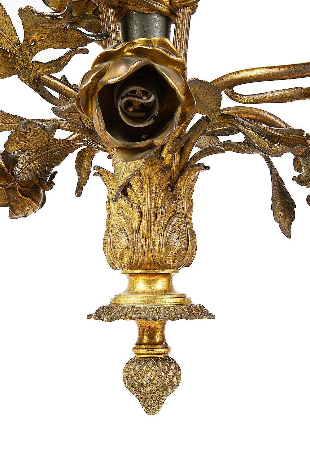 Bronze French 19th Century Classical Chandelier For Sale