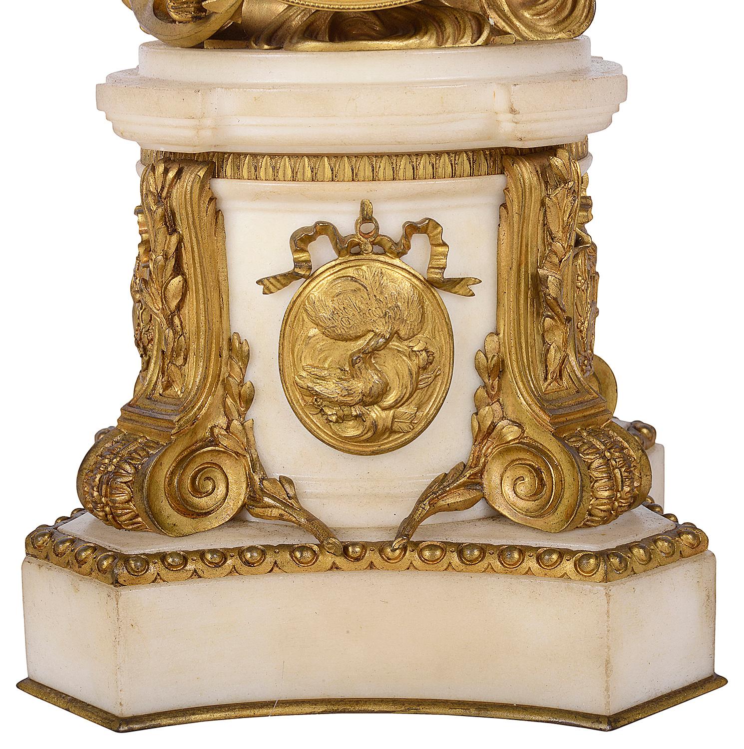 Louis XVI French 19th Century Classical Mantel Clock For Sale