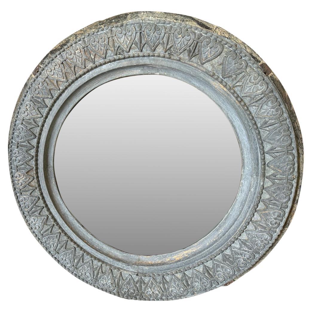 Miroir à cadre d'horloge français du 19e siècle en vente