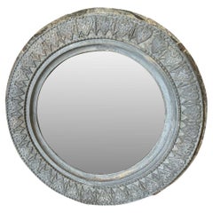 Miroir à cadre d'horloge français du 19e siècle