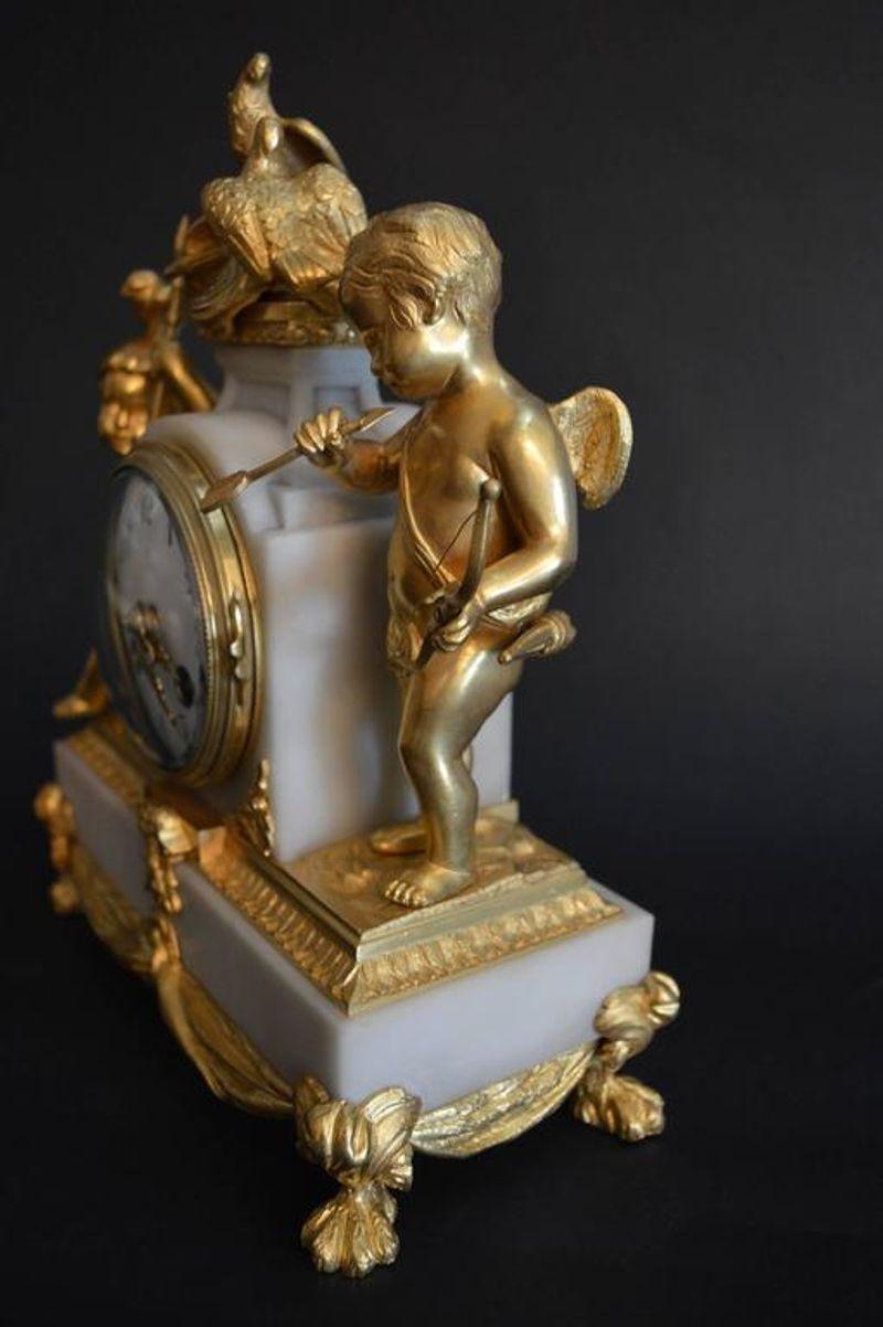 Bronze French 19th Century Clockset For Sale