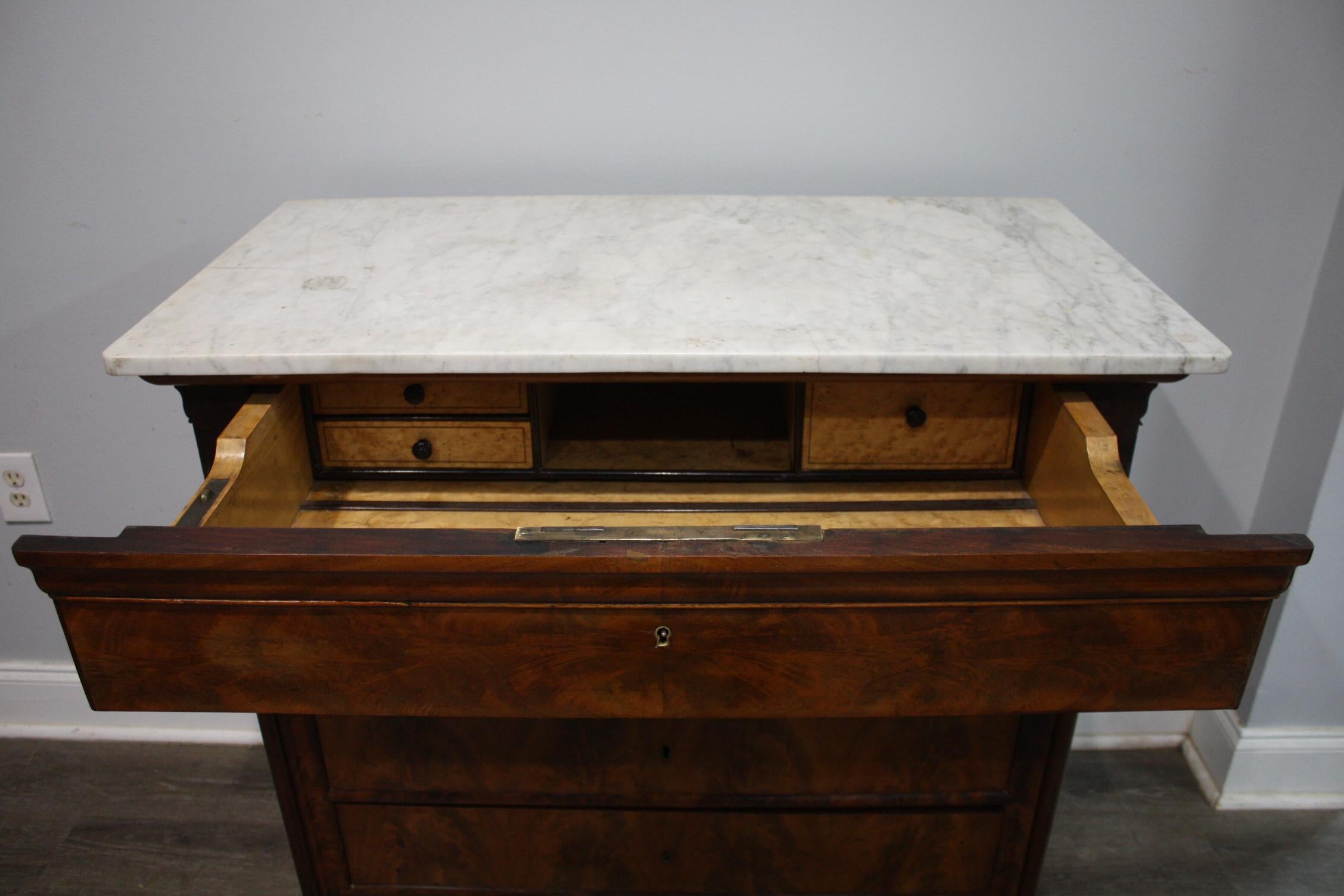 Marquetry French 19th Century Commode Desk