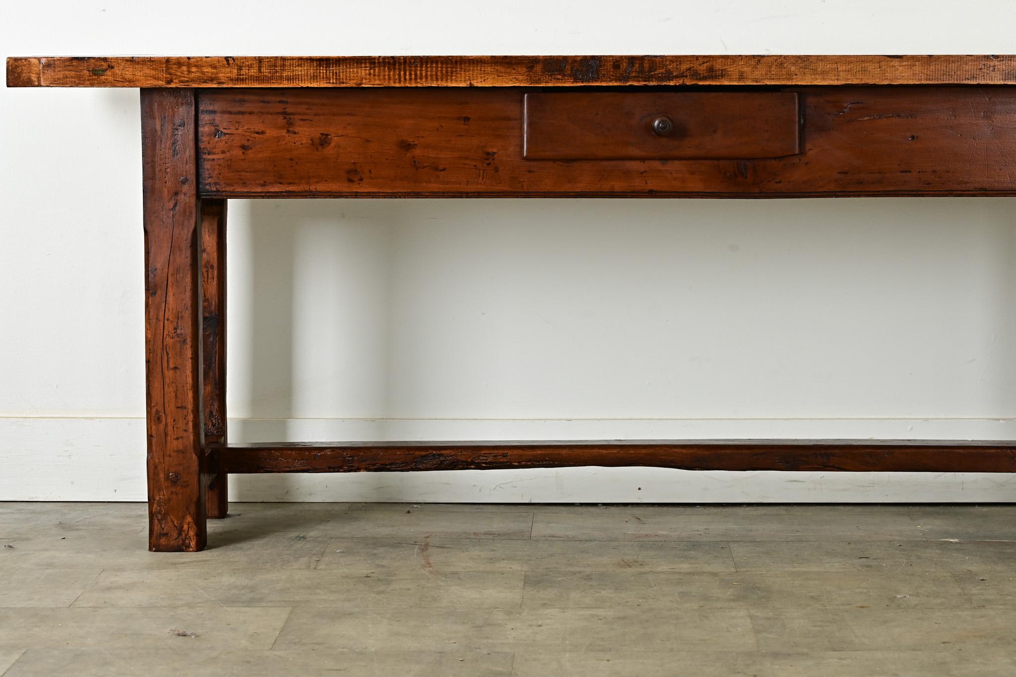 Rustique Console française du XIXe siècle provenant d'une ferme laitière en vente
