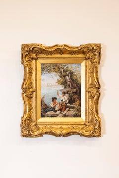 French, 19th Century Continental School Painting Depicting Venetian Lagoon Scene