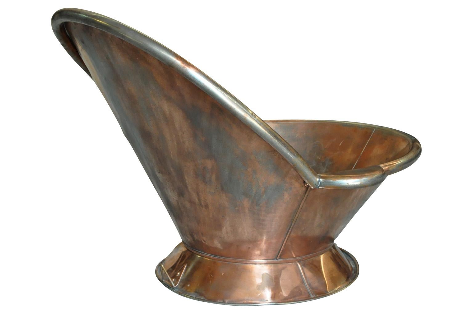 French 19th Century Copper Bathtub 1