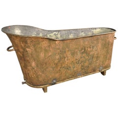 Bañera francesa de cobre del siglo XIX
