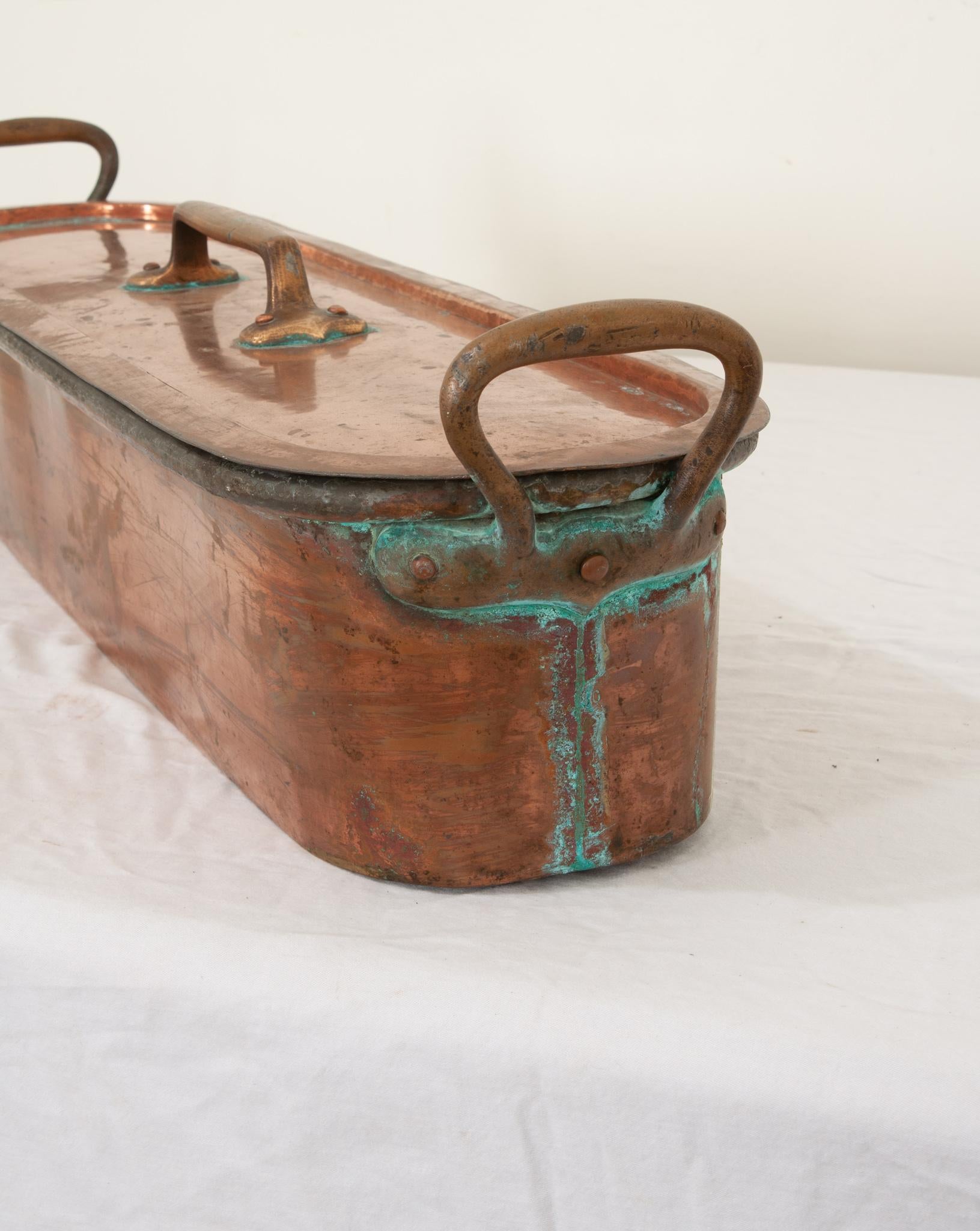 French 19th Century Copper Fish Kettle For Sale 2