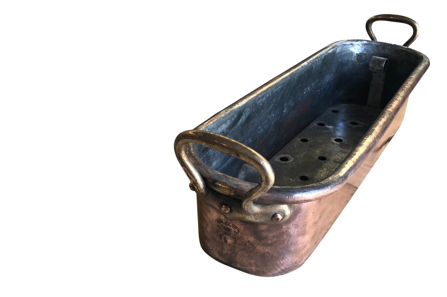 French 19th Century Copper Fish Pan 2