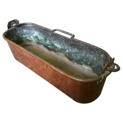 Antique French 19th Century Copper Fish Pan