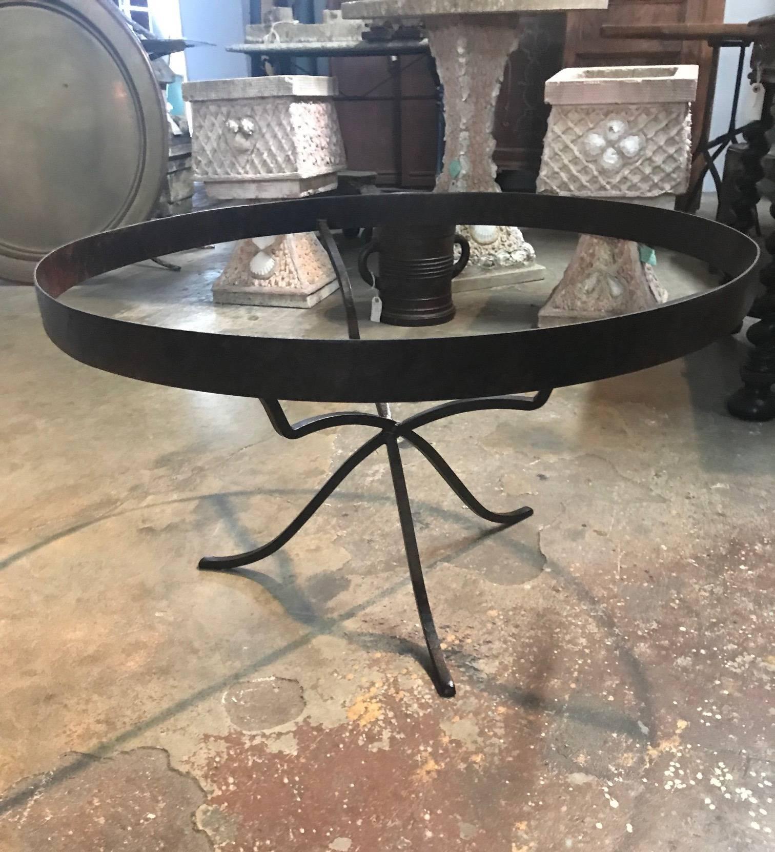 French 19th Century Copper Plate Coffee Table 8