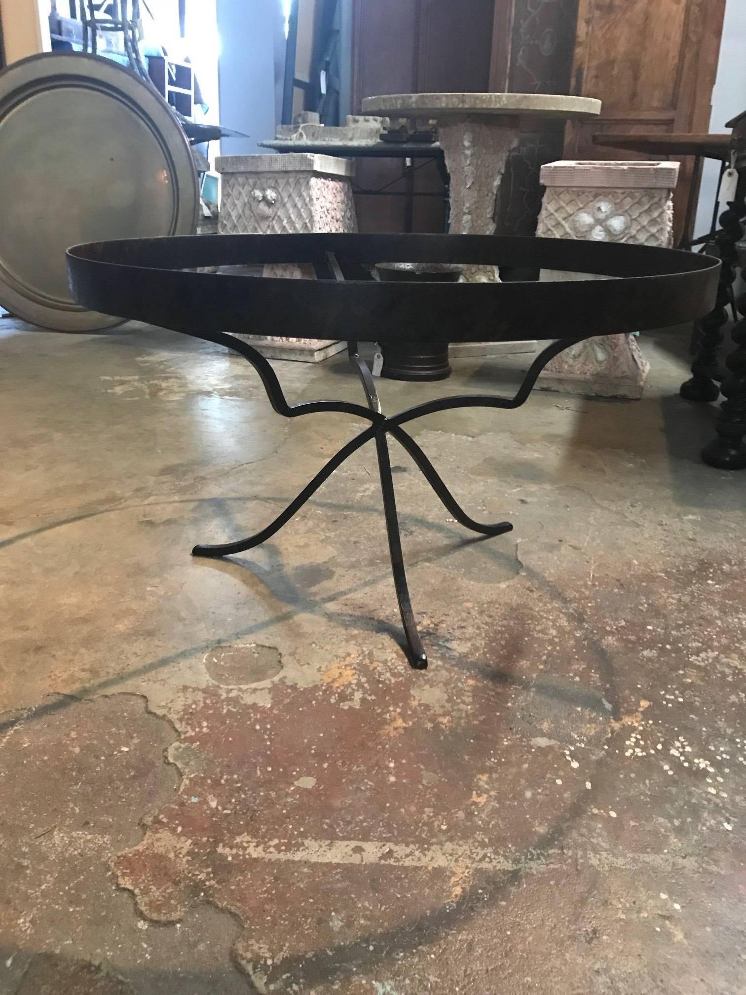 French 19th Century Copper Plate Coffee Table 9