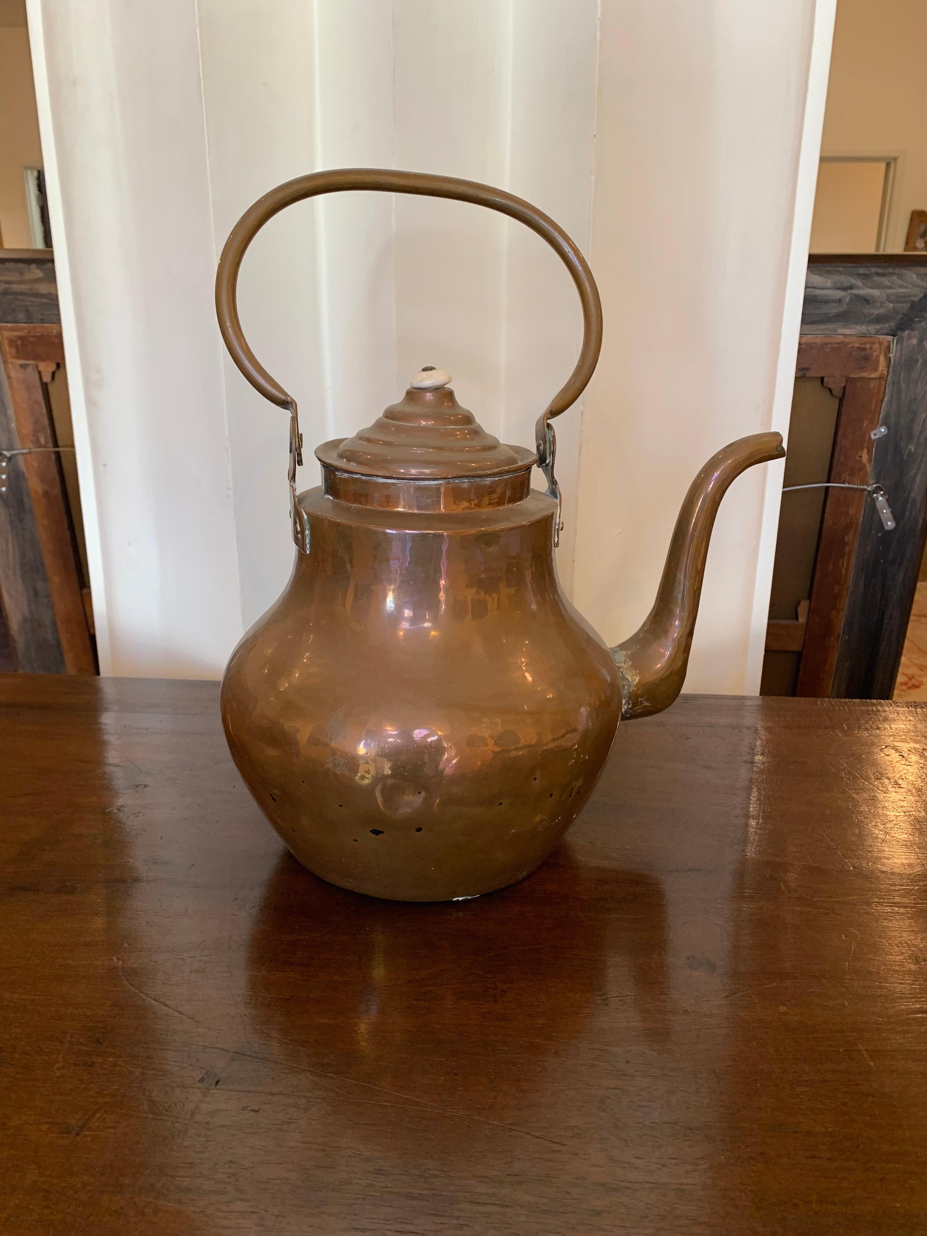 French Provincial French 19th Century Copper Pot For Sale