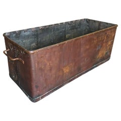 Used French 19th Century Copper Trough - Tub
