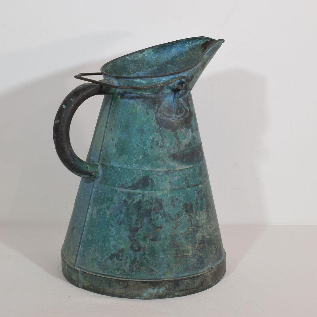 French 19th Century Copper Water Jug In Good Condition In Buisson, FR