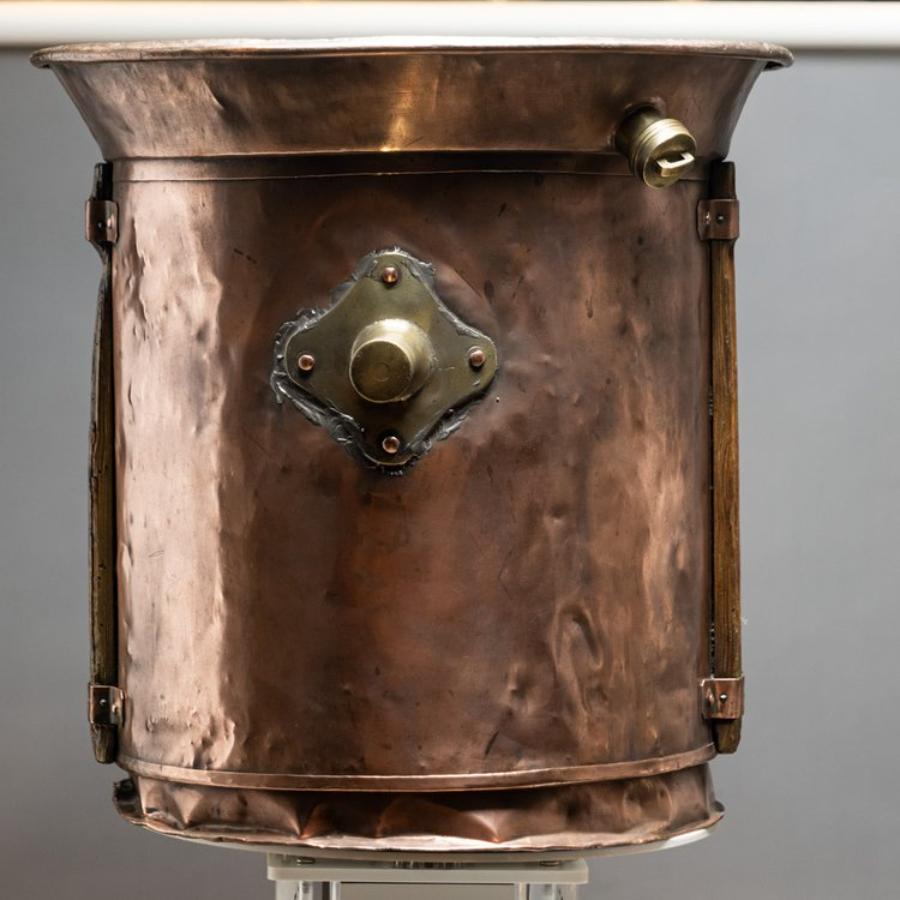 Français Mesure du vin en cuivre du 19ème siècle (Demi Hectolitre - 50 Litres)