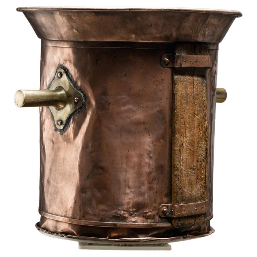 Mesure du vin en cuivre du 19ème siècle (Demi Hectolitre - 50 Litres)