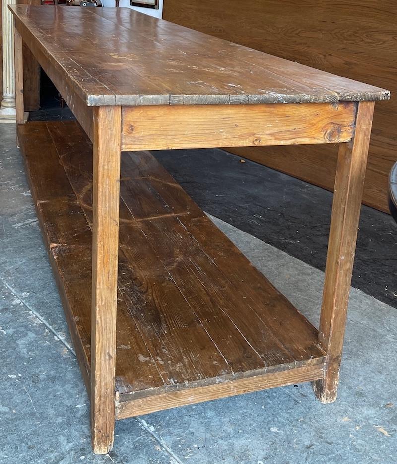 dining table with shelves underneath