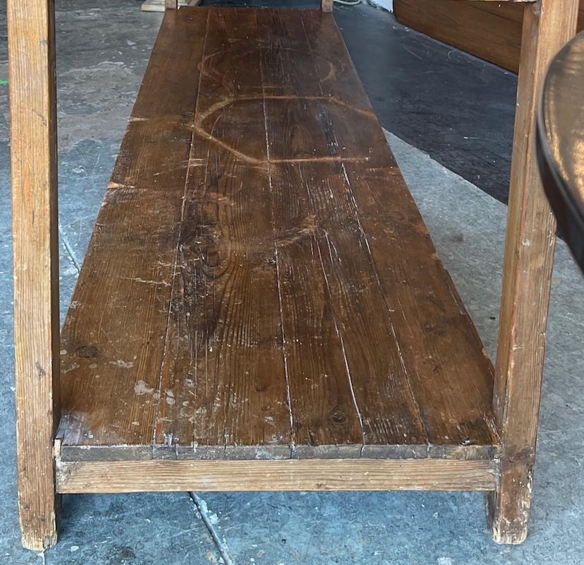 dining table with shelf underneath