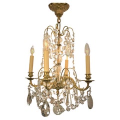 French 19th Century Crystal and bronze Chandelier #1