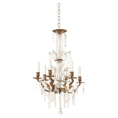 French 19th Century Crystal & Brass Louis XV-Style Chandelier
