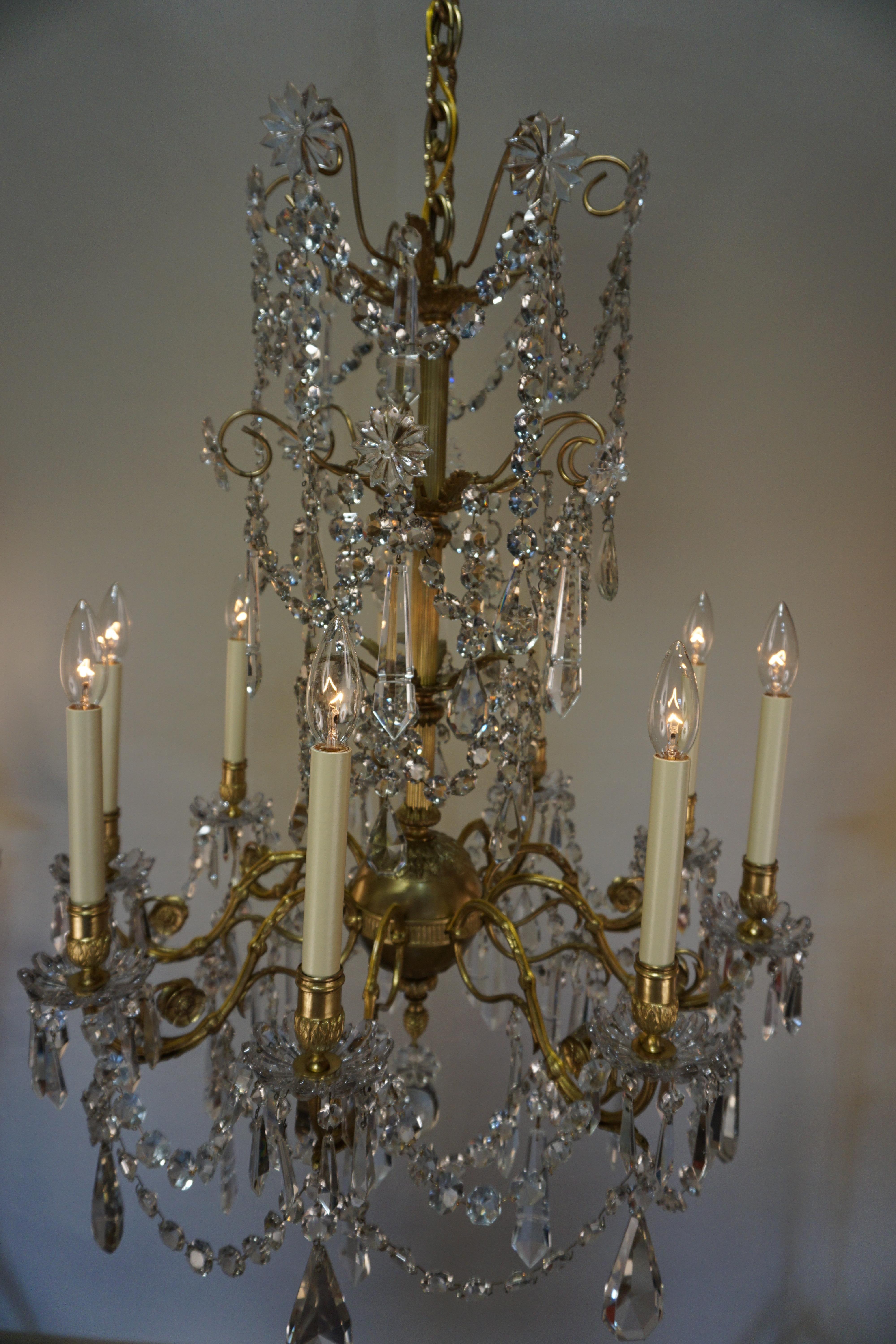 French 19th Century Crystal Chandelier by Portieux 2