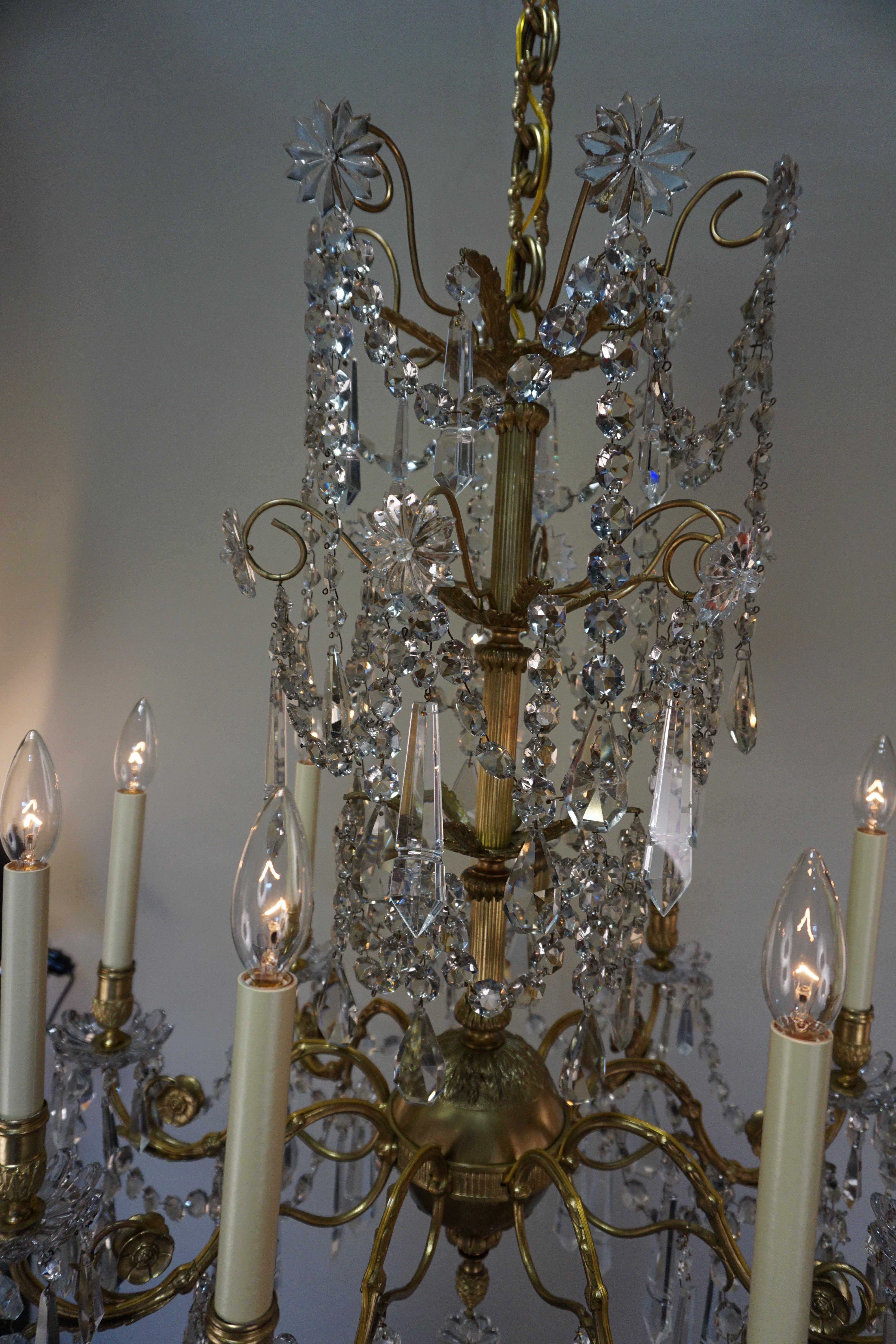 French 19th Century Crystal Chandelier by Portieux 3