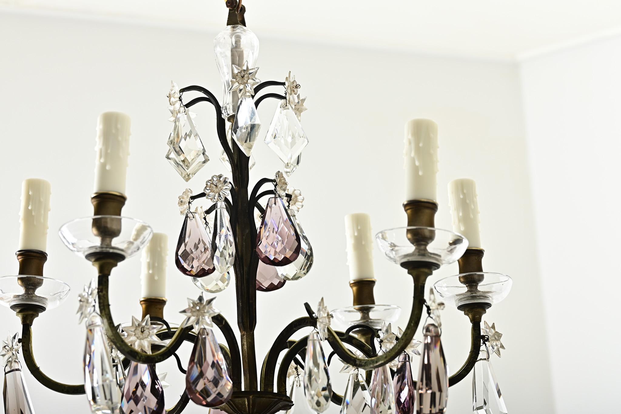 Lustre français en cristal du 19ème siècle en vente 2