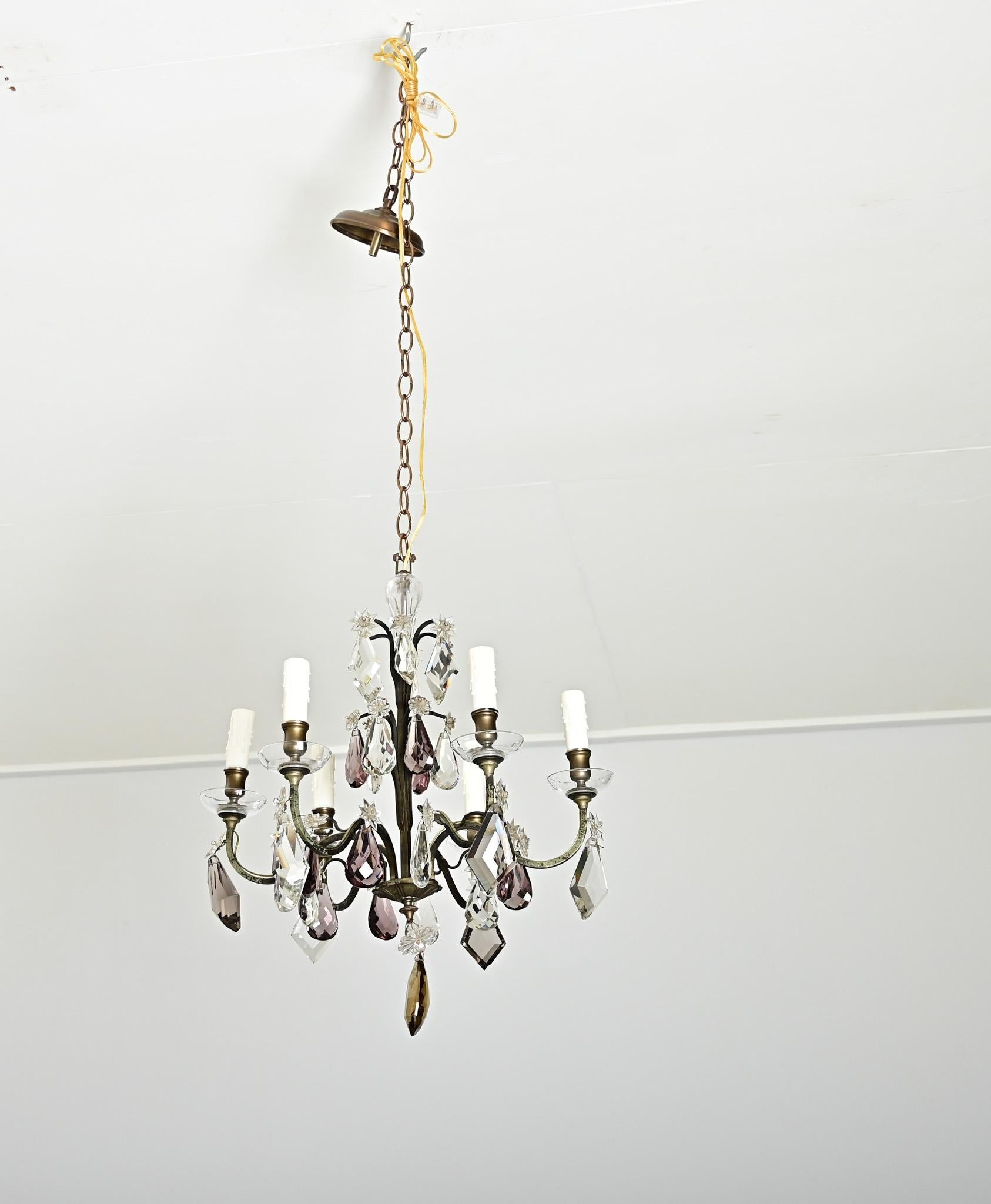 Belle Époque Lustre français en cristal du 19ème siècle en vente