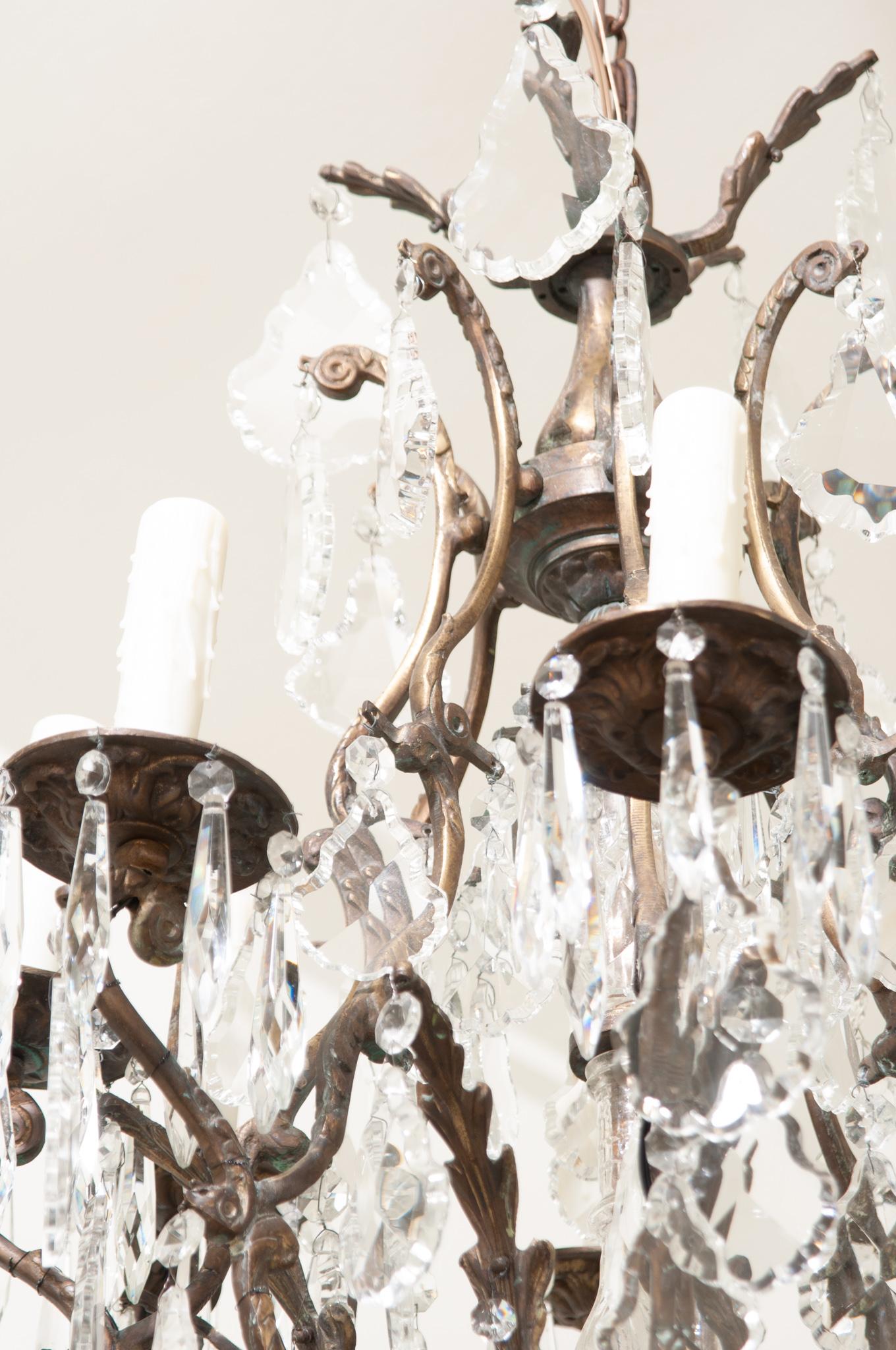 Metal French 19th Century Crystal Chandelier For Sale