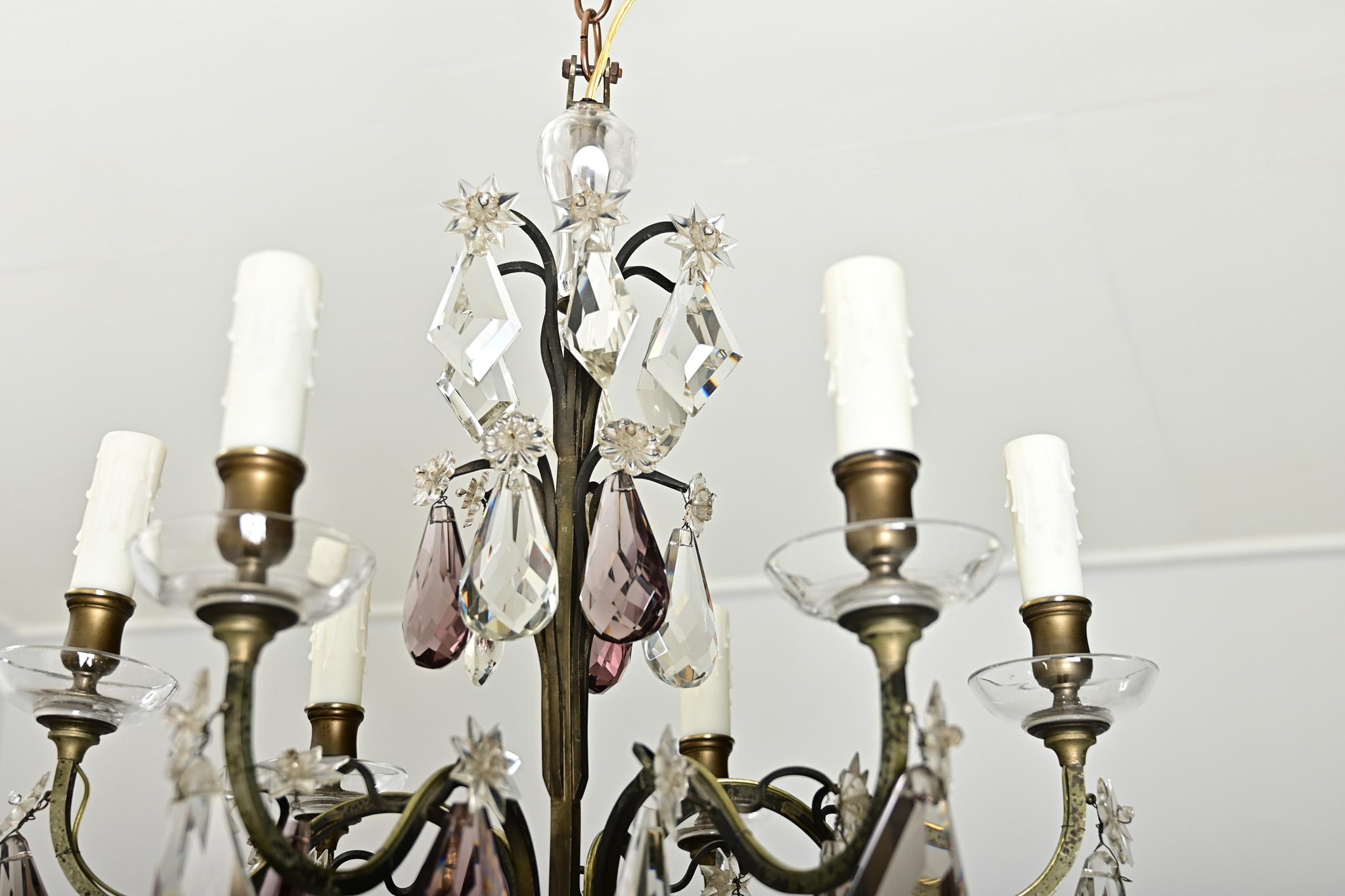 XIXe siècle Lustre français en cristal du 19ème siècle en vente