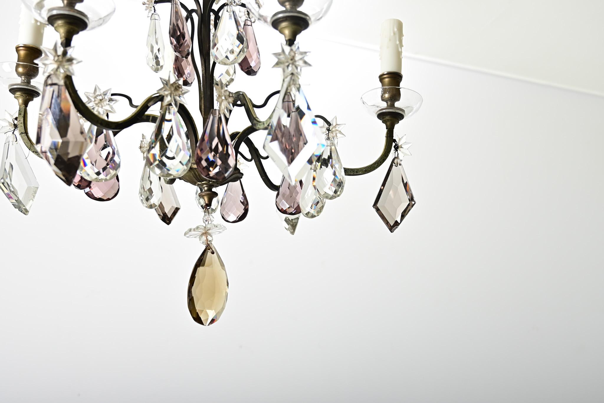 Bronze Lustre français en cristal du 19ème siècle en vente