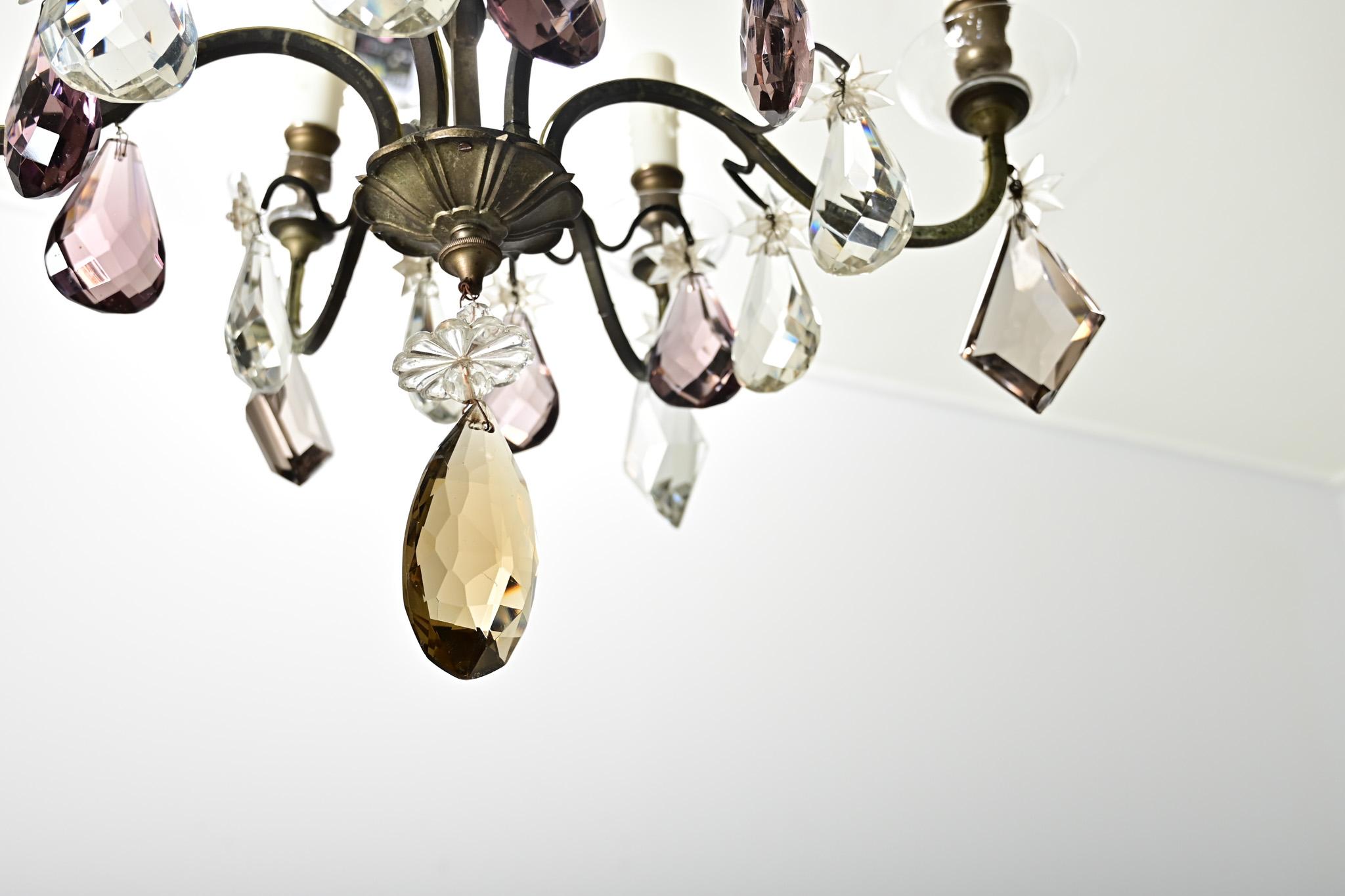 Lustre français en cristal du 19ème siècle en vente 1