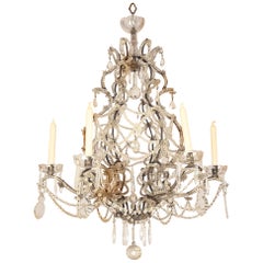 Antique French 19th Century Crystal Cut Chandelier