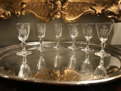 French 19th Century Crystal Liquor or Liqueur Glasses