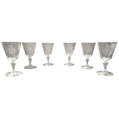 French 19th Century Crystal Liquor or Liqueur Glasses