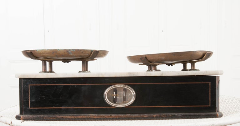 Ebonized French 19th Century Culinary Scale For Sale