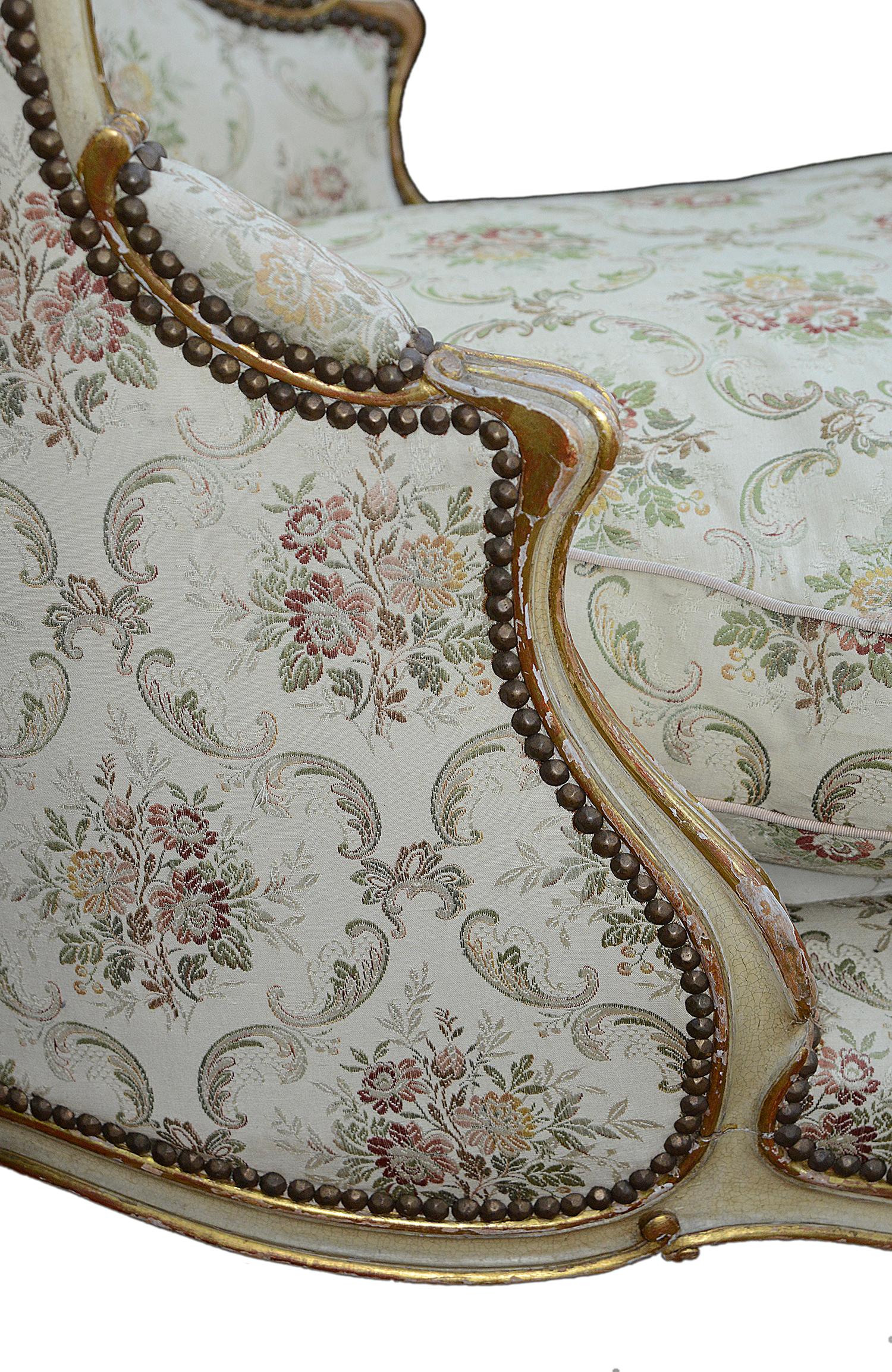 Hand-Painted French 19th Century Daybed, circa 1860