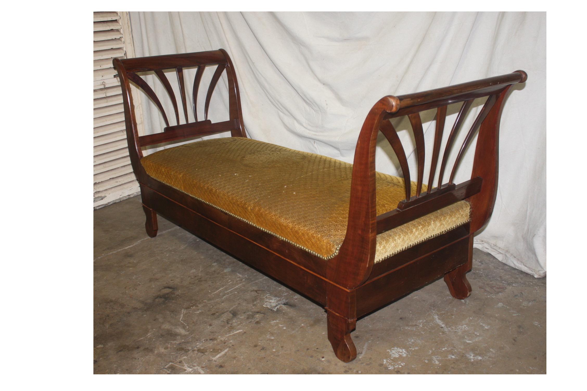 Marquetry French 19th Century Daybed