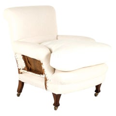 French 19th Century Deconstructed Armchair In Calico