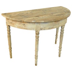 French 19th Century Demilune Console Table