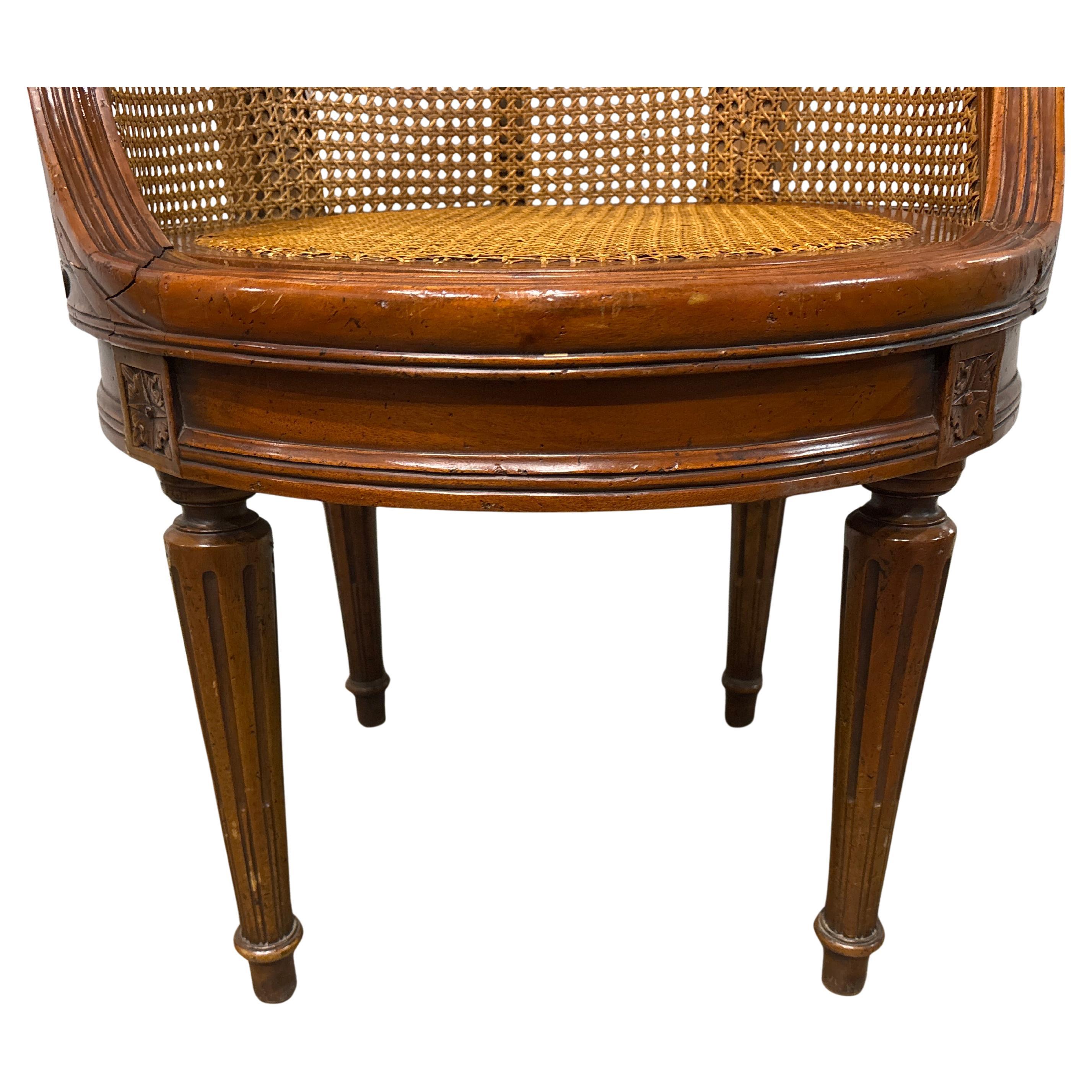 Sedia da scrivania francese del XIX secolo In condizioni buone in vendita a Stockbridge, GA