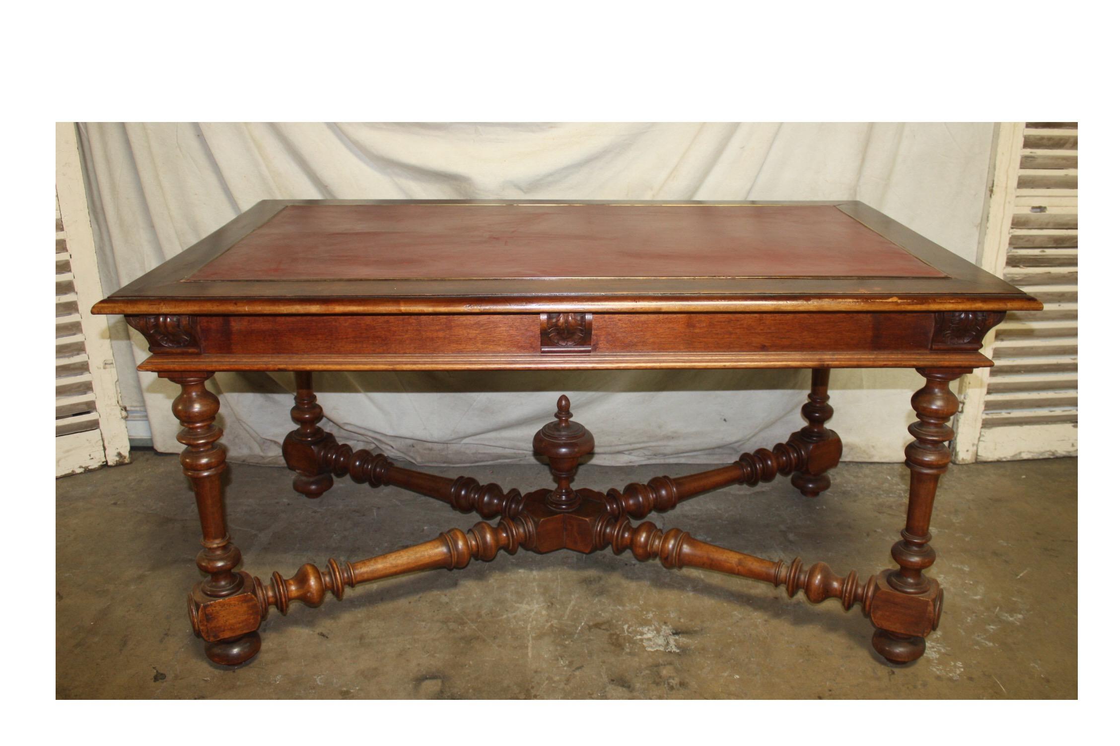Leather French 19th Century Desk