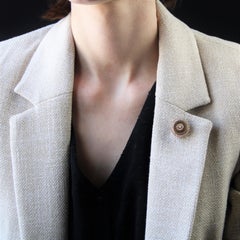 French 19th Century Diamond Fine Pearls 18 Karat Rose Gold Brooch