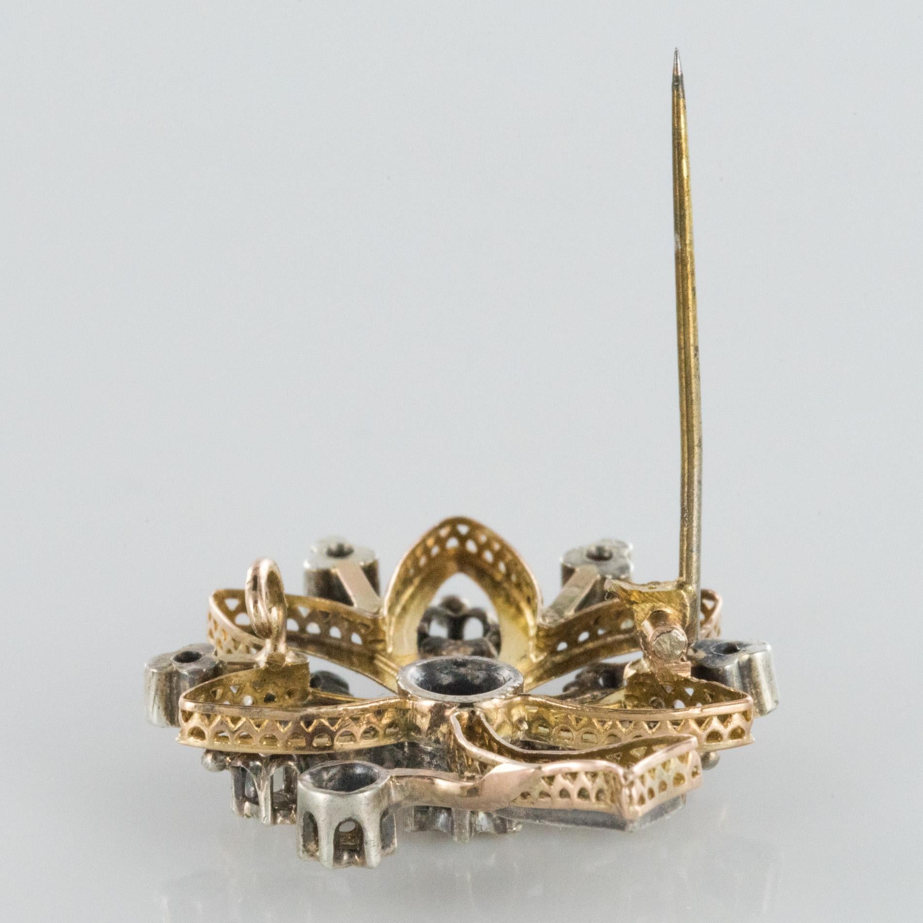 French 19th Century Diamond Rose Gold Tree Brooch 8