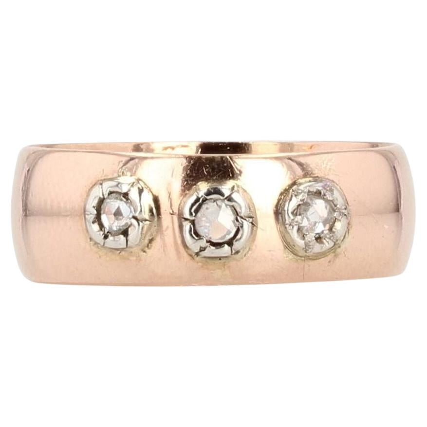 Diamond Two Color Gold Filigree Ring For Sale at 1stDibs