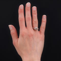 French 19th Century Diamonds 18 Karat Rose Gold Daisy Ring