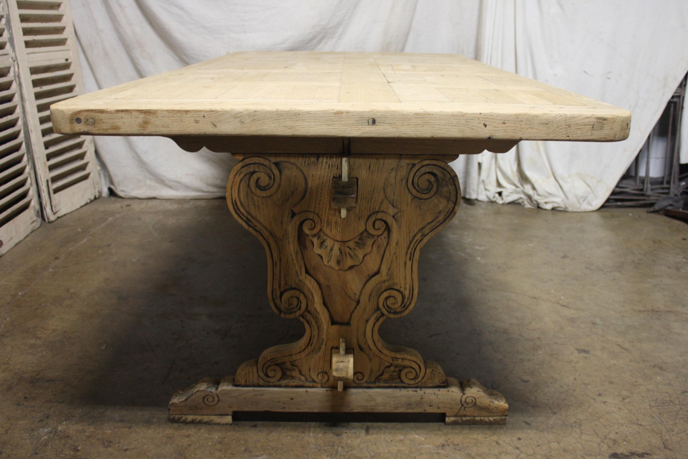 Oak French 19th Century Dining Room Table