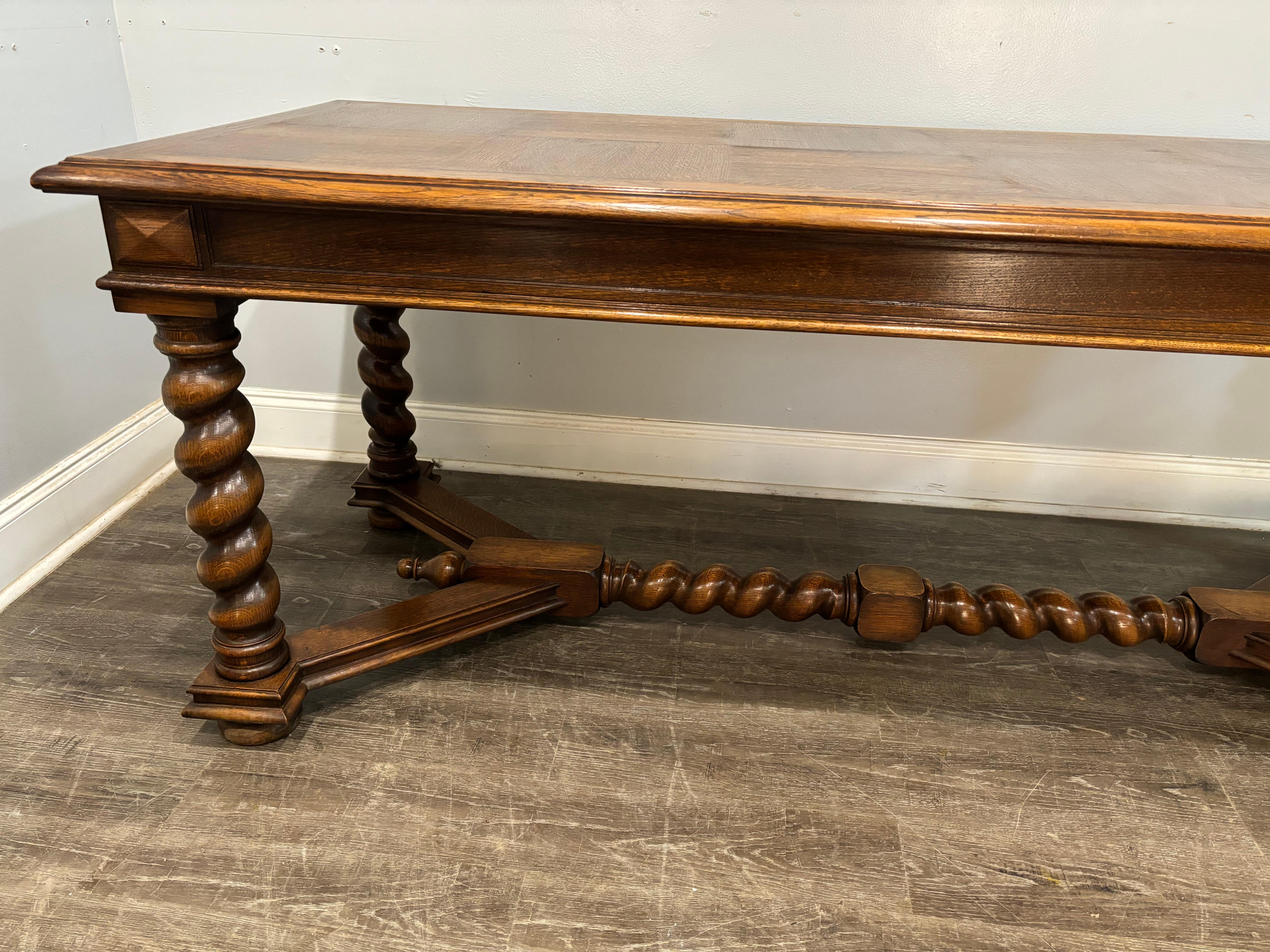 Oak French 19th Century Dining Table For Sale