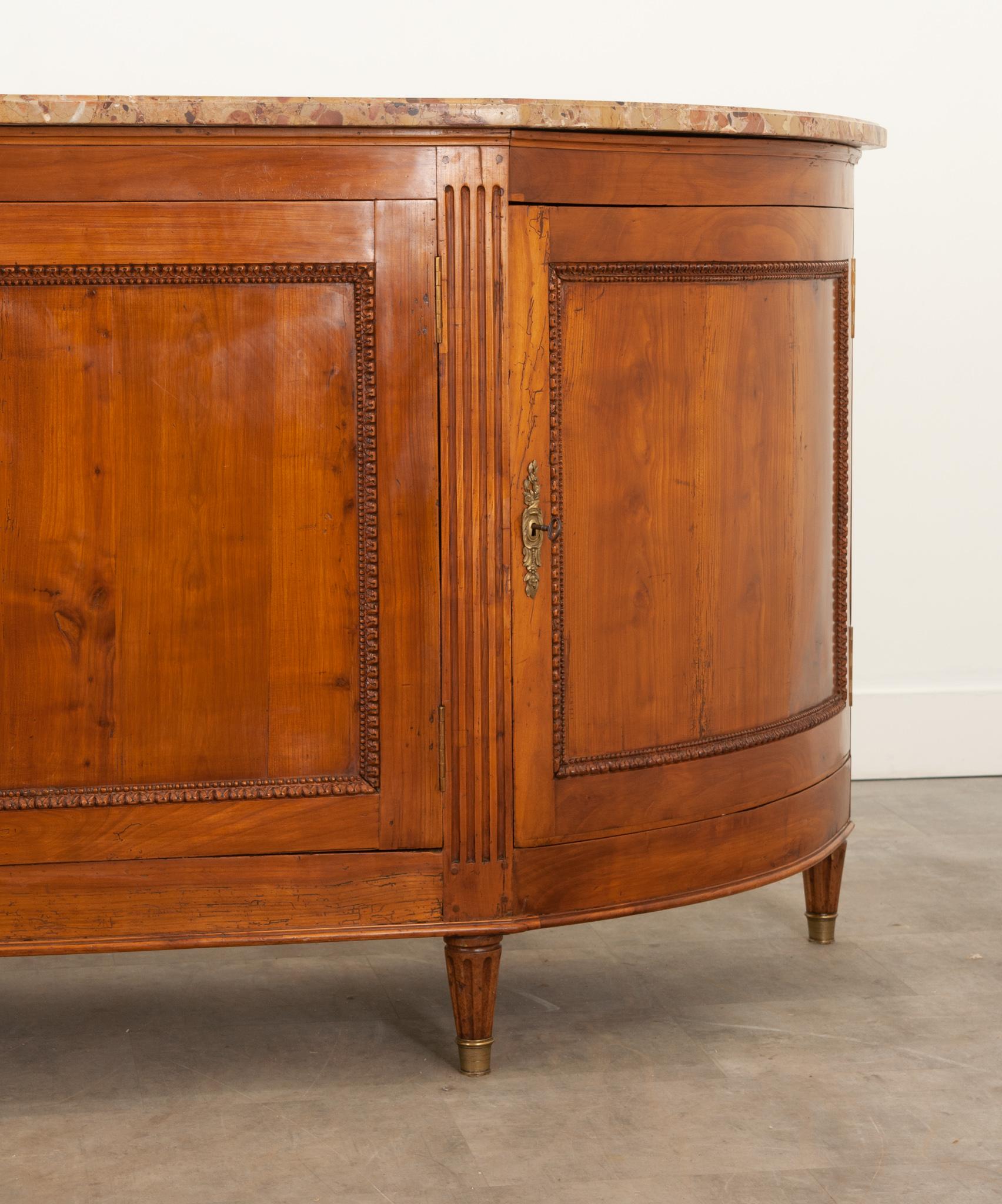 Hand-Crafted French 19th Century Directoire Fruitwood Enfilade For Sale