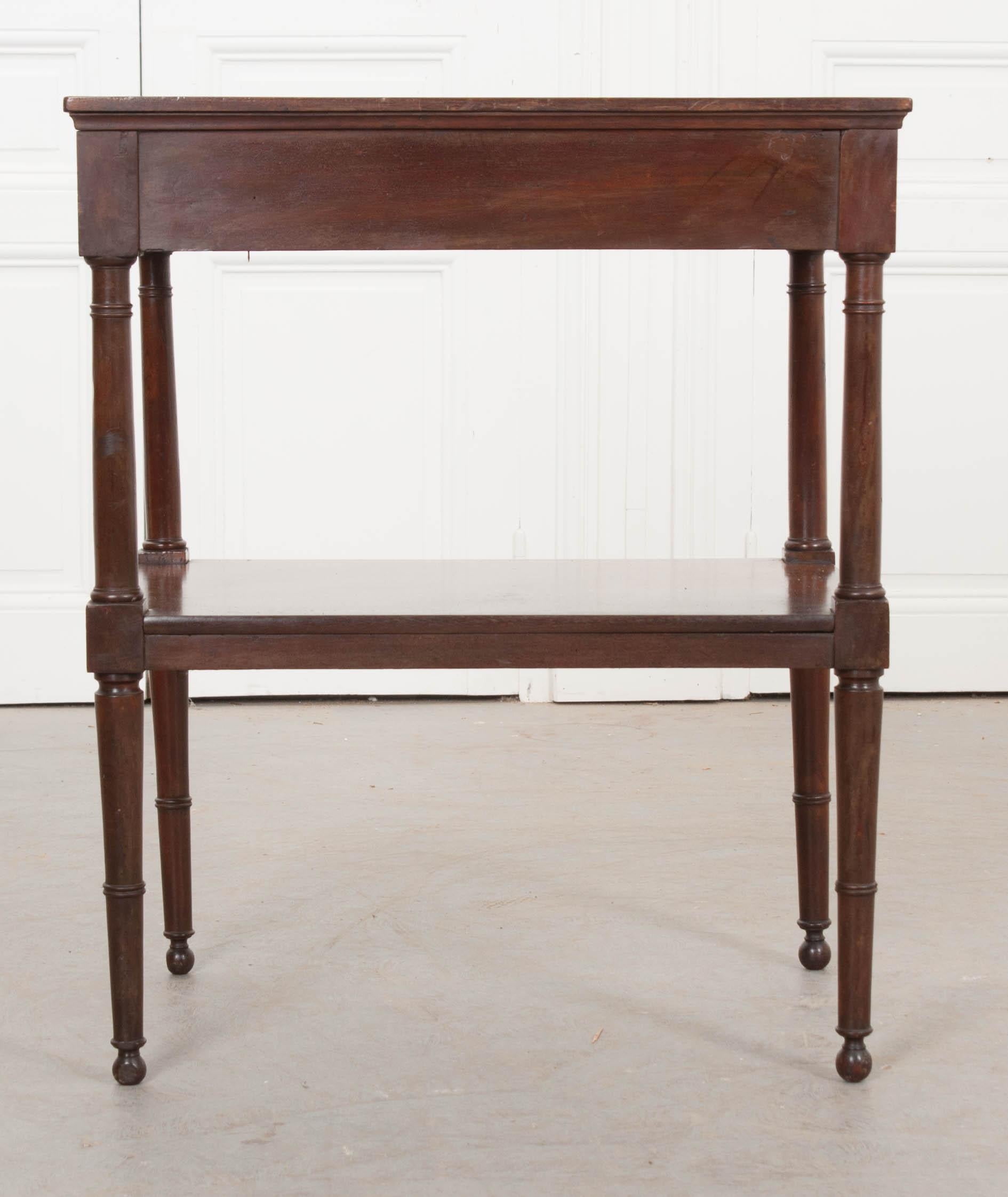 French 19th Century Directoire Mahogany Marble-Top Occasional Table 3